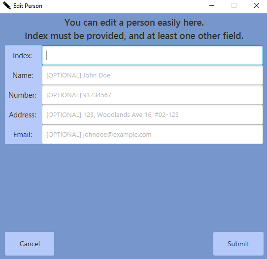 edit window